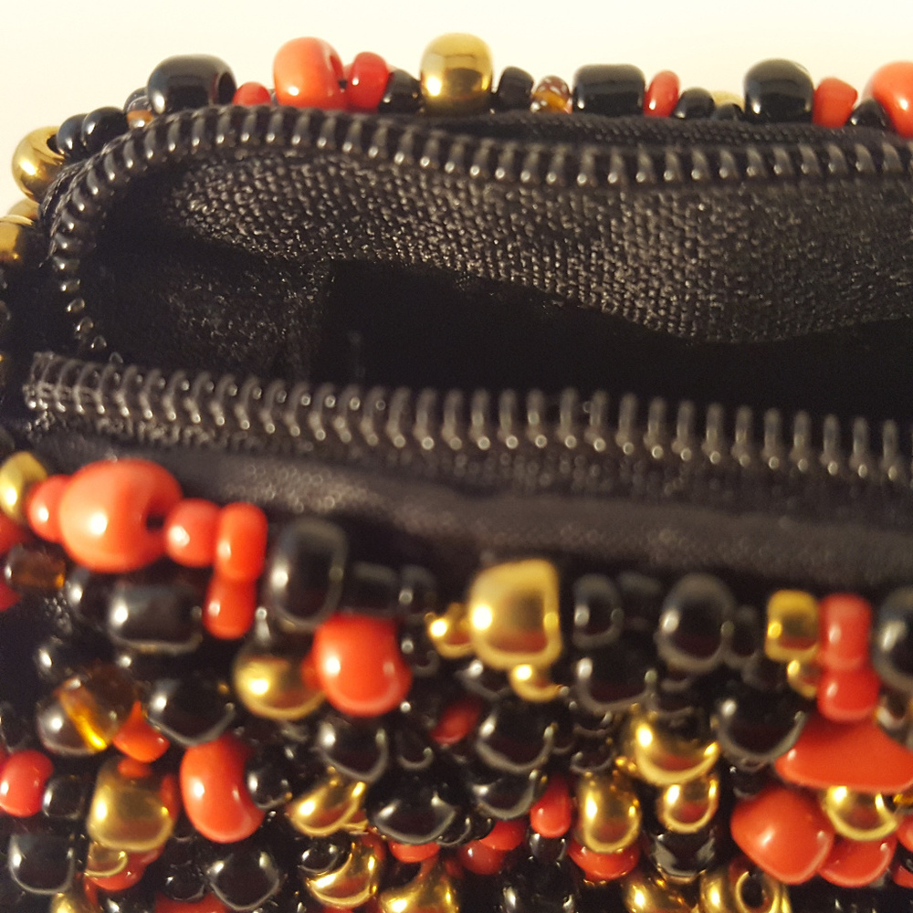 Beaded Clutch Bag Evening Colorful Beads Round